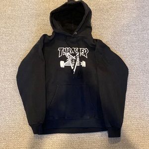Thrasher Magazine Hoodie Black with white detail